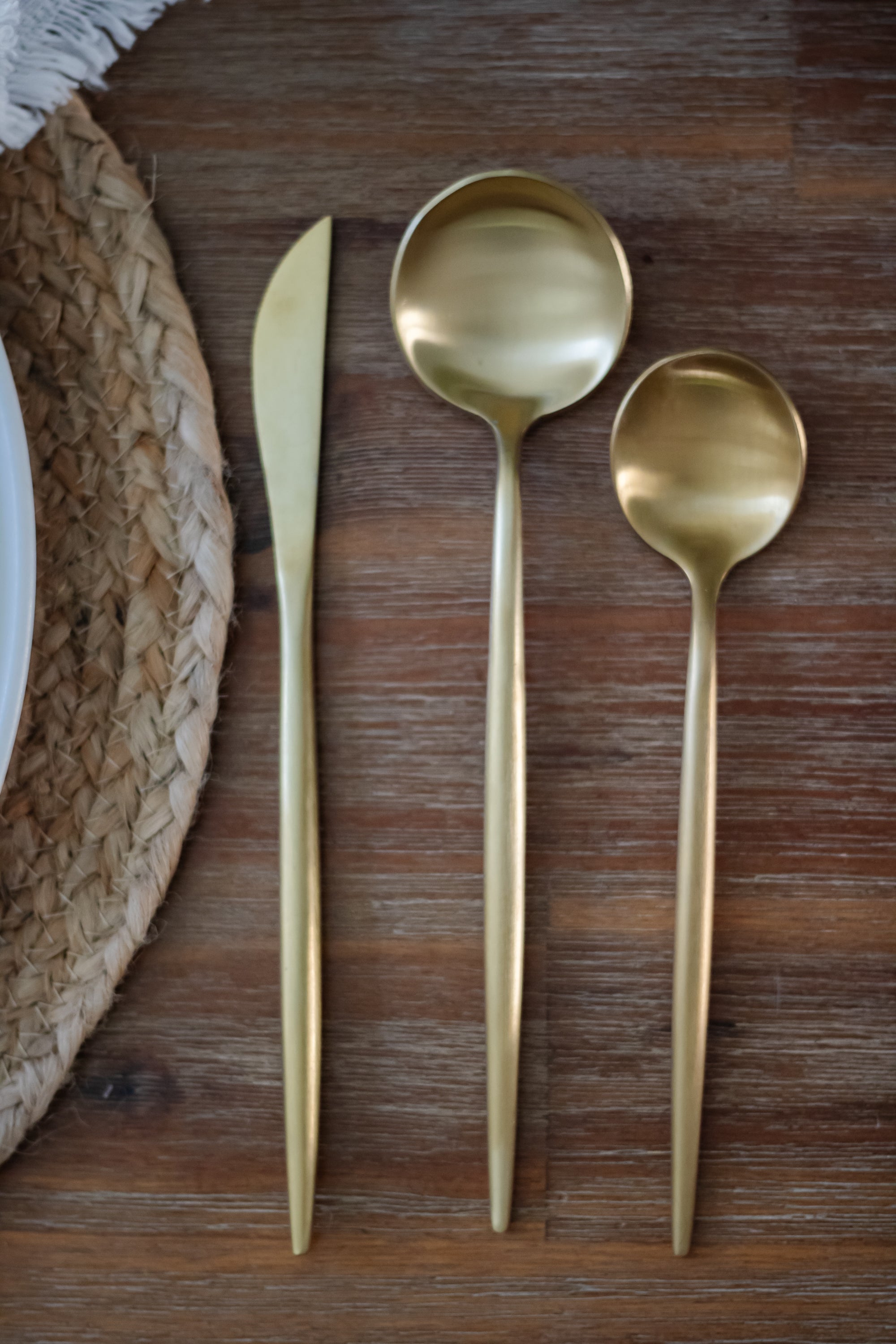 Brushed Gold Cooking Utensils